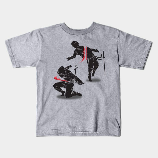 Ninja Vs Ninja Kids T-Shirt by dn1ce25